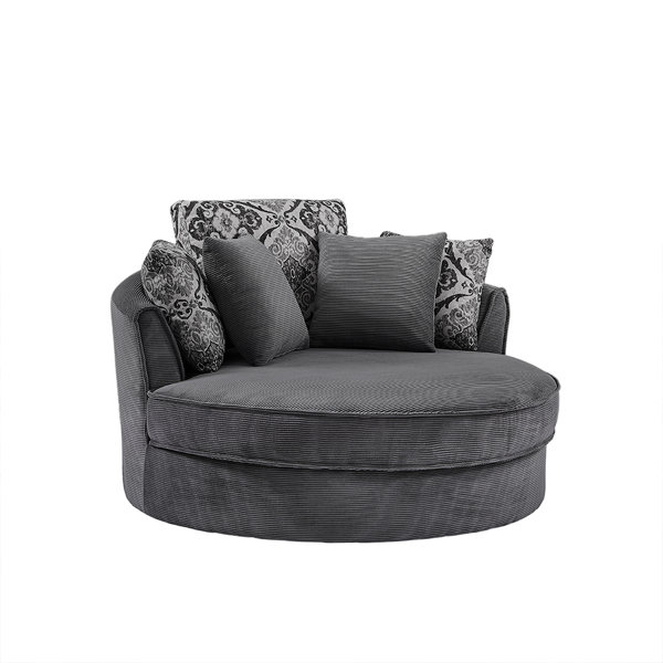 Cozywind Upholstered Swivel Barrel Chair Wayfair   Upholstered Swivel Barrel Chair 